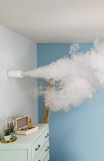 Brouillard Anti-Cambriolage générant de la fumée